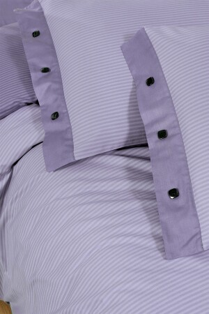 Neues Fancy Stripe Lilac Einzelbettbezug-Set aus 100 % Baumwolle mit Streifenmuster von SAREV. 3181323002 - 6