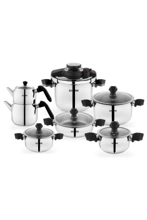 Neues Honor Steel-Set – 13-teilig. -schwarz 1S2816-29001-SIY02 - 4