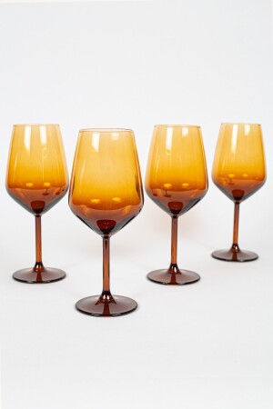 Neues ikonisches 4-teiliges Wasserglas-Set, bernsteinfarben, 490 cm³, NIC0650704 - 2