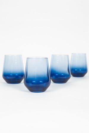 Neues ikonisches 4-teiliges Wasserglas-Set, Blau, 425 cm³, NIC5361004 - 1