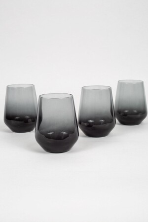 Neues ikonisches 4-teiliges Wasserglas-Set, geräuchert, 425 cm³, NIC5361604 - 1