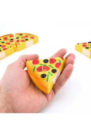 Neues Spielzeug-Pizza-Schneidspiel mit Tablett-Zubehör, Mädchen-Jungen-Spielzeug-Pizza - 3