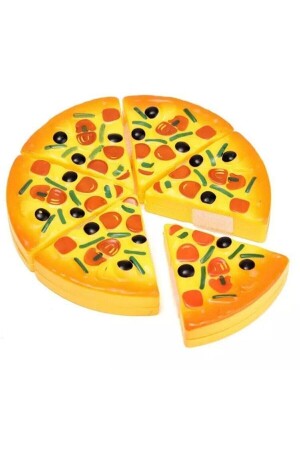 Neues Spielzeug-Pizza-Schneidspiel mit Tablett-Zubehör, Mädchen-Jungen-Spielzeug-Pizza - 4