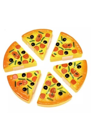 Neues Spielzeug-Pizza-Schneidspiel mit Tablett-Zubehör, Mädchen-Jungen-Spielzeug-Pizza - 5