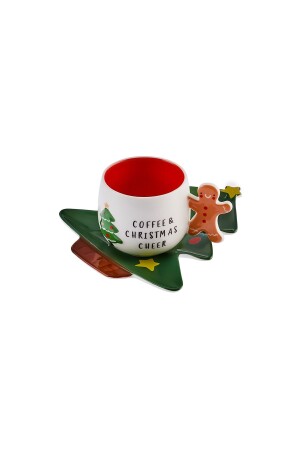 Neujahrs-Teetasse 180 ml und Kiefern-Untertasse - 4