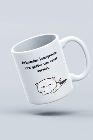 Neujahrsgeschenk „Don't Talk Behind My Back Because My Ass Won't Answer You“ bedruckte Tasse von givebutik-design-1 - 3