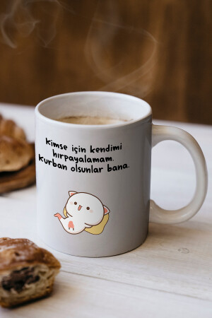 Neujahrsgeschenk „Ich kann mich für niemanden schlagen, lass mich ein Opfer sein“ bedruckte Tasse asko-kusko-1 - 9