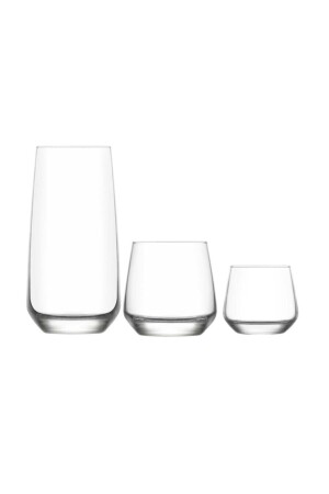 Nev Lal 18 Stück. Wasser-Set – Glas-Set für Wasser-Erfrischungsgetränke Fma05142 Fma04929 Fma03277 lal304-1 - 2