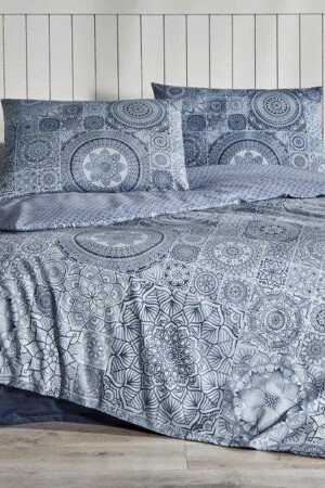 Nev Mandala Mistico Bettbezug-Set, Doppelbett, Blau, EVTNVTÖZDL00641 - 1