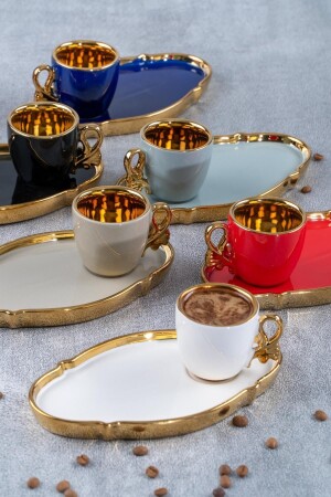 MNZ-Never Land مجموعة من 6 كوبات قهوة من البورتسلين ZNP-011815/6 - ACAR