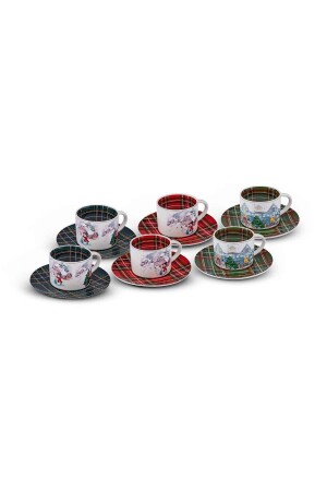 New Year Plaid 12-teilige Kaffeetasse für 6 Personen 110 ml 153. 09. 01. 2655 - 2