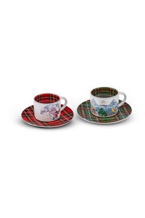 New Year Plaid 230 ml Teetasse für 2 Personen - 2