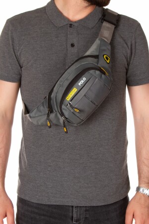 Newish Polo Wasserdichte Kopfhörer, USB-Ausgang, Unisex, grau, Kreuzgurt, Taille, Schulter und Sporttasche yp17 - 2