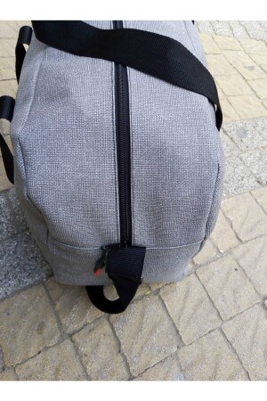 Nfystyle Mittelgroße Unisex-Reisetasche mit Hand- und Schultergurt, Fitness-Handgepäck, graues Kunstleder, NFYVLZ01GR - 6