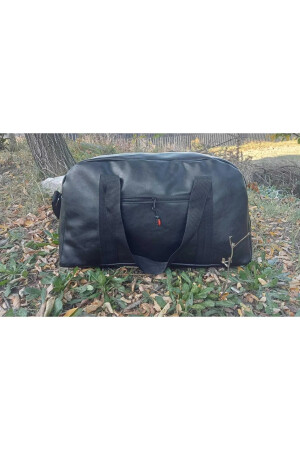 Nfystyle Mittelgroße Unisex-Reisetasche mit Hand- und Schultergurt, Fitness-Handgepäck, schwarzes Kunstleder, NFYVLZ01SY - 3