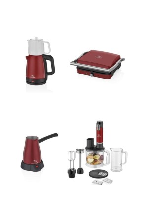 Ng Home 4-teiliges Mitgift-Set für Haushaltsgeräte, Rot, TCMNGH4ELEVCYZSR - 2