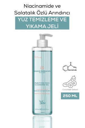 Niacinamide Ve Salatalık Özlü Arındırıcı Yüz Temizleme Ve Yüz Yıkama Jeli 250ml BB08 - 2