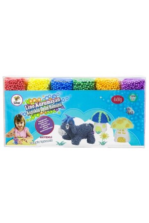 Nicht trocknende Schaumstoff-Spielknete 10 g x 6 Farben 152017 P72539S5392 - 2