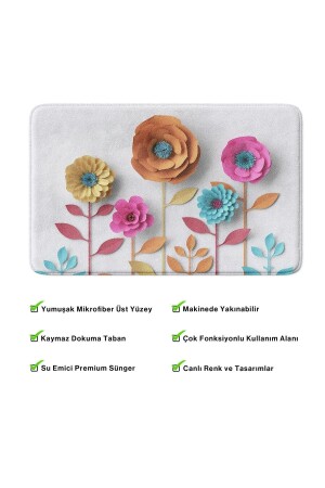 Niedliches bedrucktes Badematten-Set mit 2 Stück – rutschfeste Unterseite, maschinenwaschbar, 50 x 80 cm und 40 x 60 cm YA-IKU0-YVGZ - 5