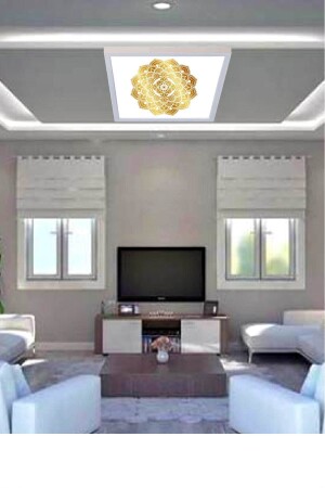 Nihan-salon Led Aydınlatma Avize- 54w Yeni Tasarım 60x60 -beyaz Işık-tavan Lambası GP1191-NİHAN - 7