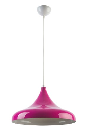 Nil Fuchsia-Farbe mit weißem Metall-Finish, Hängelampe, Café – Einzel-Kronleuchter für die Küche, NILSIVAMA01 - 1