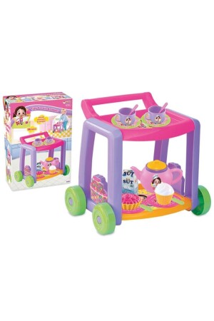 Niloya Küche + Mädchen-Spielzeug-Teeservice-Wagen, pädagogisches Puppenhaus-Spielzeug, Spielset Depomiks abc123 - 2