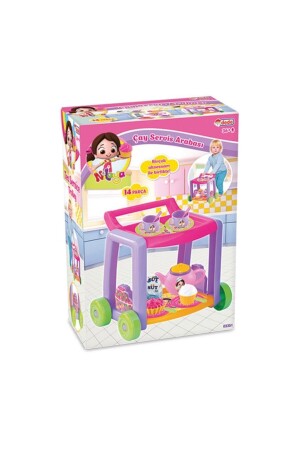 Niloya Küche + Mädchen-Spielzeug-Teeservice-Wagen, pädagogisches Puppenhaus-Spielzeug, Spielset Depomiks abc123 - 2