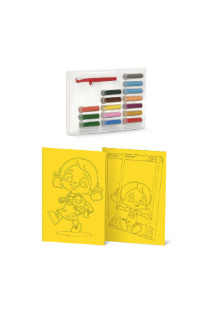 Niloya, pädagogisches und unterhaltsames Sandmalerei-Set 2in1 – Ds-14 pädagogisches und unterhaltsames Sandmalerei-Set - 3