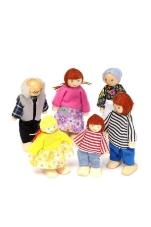 Nilstoys Holzpuppen-Familienset, 6-Personen-Puppe 00006SRA - 4