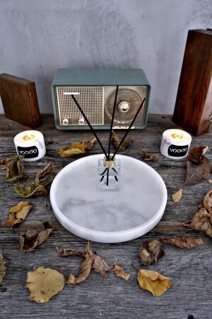 Nimbus Präsentationstablett aus weißem Marmor – 30 cm Durchmesser Voodo2069 - Voodo Concept