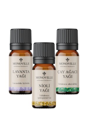 Nioli Yağı 10 Ml- Lavanta Yağı 10 Ml- Çay Ağacı Yağı 10 ml 3'lü Set %100 Saf Ve Doğal 3x10 ml - 1