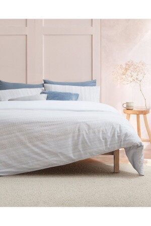 Niort Single Ranforce bedrucktes Bettbezug-Set – Beige NT0000000147-8682116902670 - Madame Coco