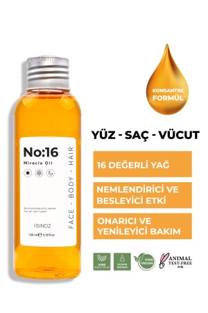 No:16 Nemlendirici Besleyici Yenileyici Işıltı Verici Mucizevi Onarıcı Bakım Yağı 100 ml - 2