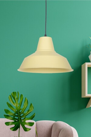 No33 Modern Tasarım Krem Renk Metal Sarkıt Cafe - Mutfak Tekli Avize N5775 - Fer Avize