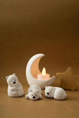 مجموعة الدب القطبي الثلاثي المزخرفة - Nocheluz