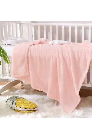 Nomi Babydecke Rosa Neugeborenes Babybett Kinderwagen Swaddle Plüschdecke 100 x 120 cm MRTNOMİBTNY1 - 5