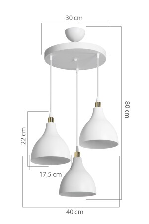 Nonda 3-Plus Kronleuchter Weiß/Wohnzimmer-Kinderzimmer-Esszimmer-Küche-Vorraum-Flur MNG. 5359 - 5