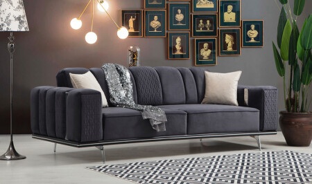 Norma Silver Sofa - 1