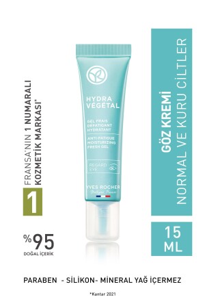 Normal ve Kuru Ciltler için Hydra Vegetal - Aloe Vera & Escin - Göz Kremi -15 ml - Yves Rocher