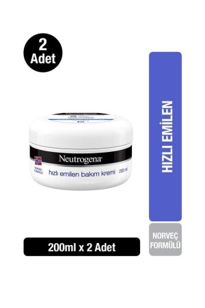 Norwegische Formel, schnell einziehende Pflegecreme, 200 ml, 2 Stück, 35746606760752 - 4