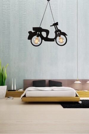 Nostaji Scooter Motor Fahrrad Kronleuchter Pendelleuchte Moderne rustikale dekorative Retro 2-teilige Lampe UTSRM00000039 - 3