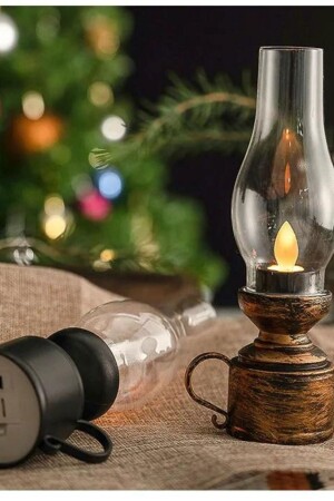 Nostalgische Kupfer-LED-Gaslampe 19 cm - 2