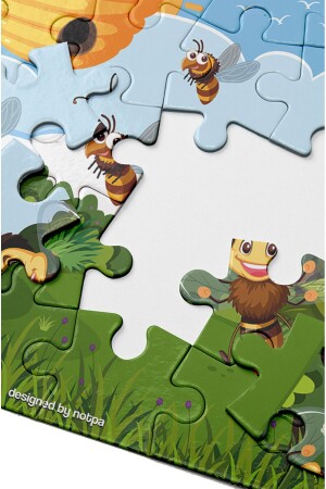 Notpa 24-teiliges Lern- und Tutorial-Puzzle aus Holz, bunt, für Kinder, 4er-Set 1 - 6