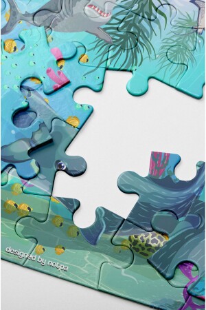 Notpa Çocuklar I?çin 24 Parça Eğitici Ve Öğretici Ahşap Renkli Puzzle 4lü Set 1 - 9