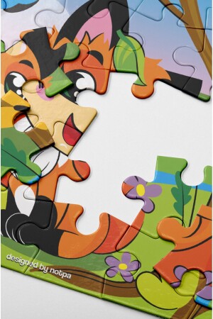 Notpa Çocuklar Için Eğitici Ve Öğretici 24 Parça Ahşap Renkli Puzzle Sevimli Hayvanlar 4lü Set 13 - 7