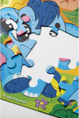 Notpa Çocuklar Için Eğitici Ve Öğretici 24 Parça Ahşap Renkli Puzzle Sevimli Hayvanlar 4lü Set 13 - 10