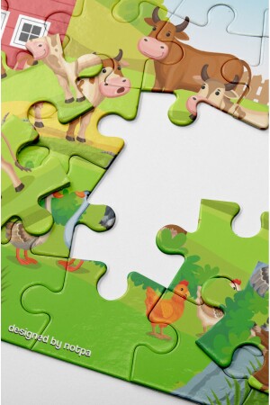 Notpa Çocuklar Için Eğitici Ve Öğretici Ahşap 24 Parça Renkli Puzzle 4lü Set 10 - 7