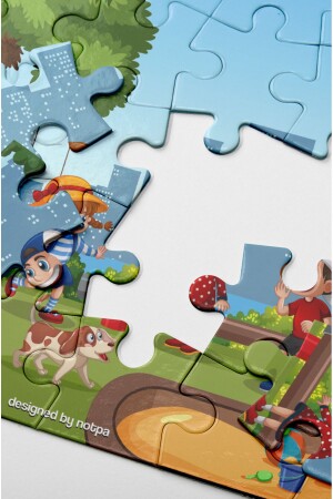 Notpa Çocuklar Için Eğitici Ve Öğretici Ahşap 24 Parça Renkli Puzzle Kaşif Çocuklar 4lü Set 15 - 8