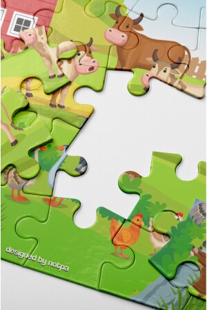 Notpa Çocuklar Için Eğitici Ve Öğretici Ahşap Renkli Puzzle 4lü Set 3 - 7