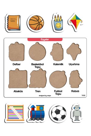 Notpa Çocuklar Için Eğitici Ve Öğretici Ahşap Renkli Yapboz 4lü Set 102 - 4